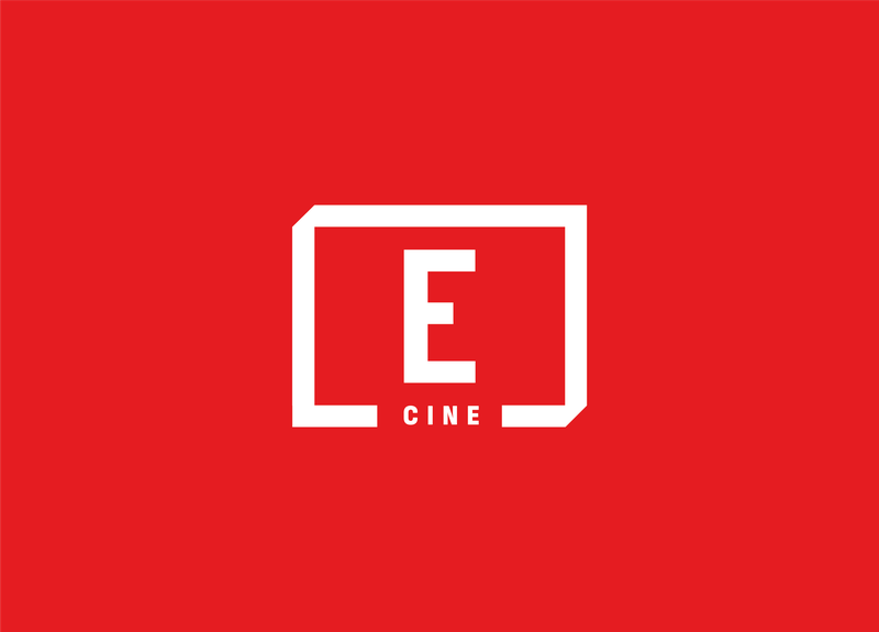 Logo Cine Estacionamento — Ícone · Negativa Fundo colorido