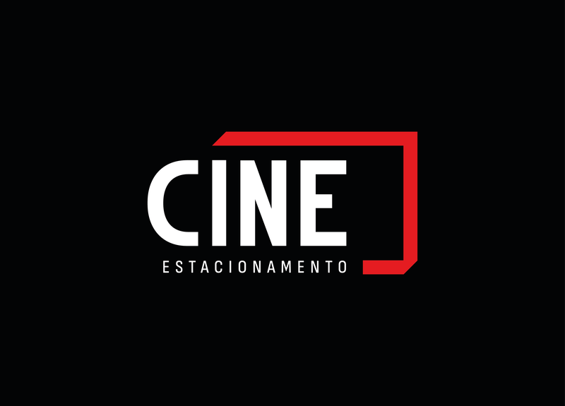 Logo Cine Estacionamento — versão negativa
