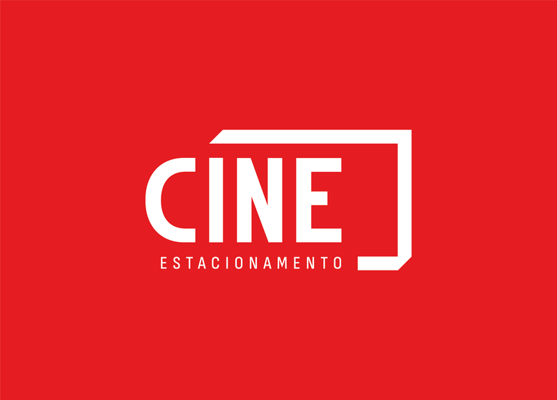 Logo Cine Estacionamento — versão fundo colorido